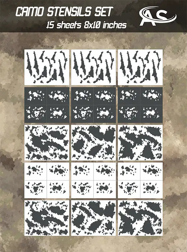 Camo Stencils Set Camouflage Kit Atacau