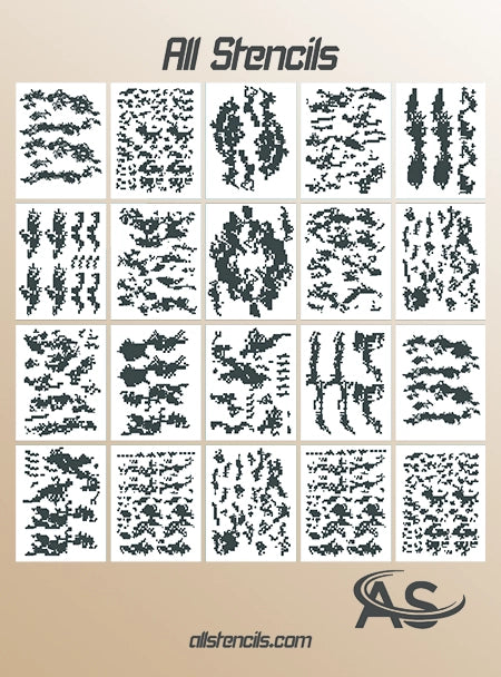 Camo Stencils Set Camouflage Kit Woodland – AllStencils
