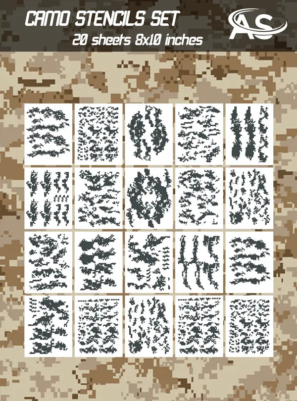 Camo Stencils Set Camouflage Kit BEREZKA – AllStencils