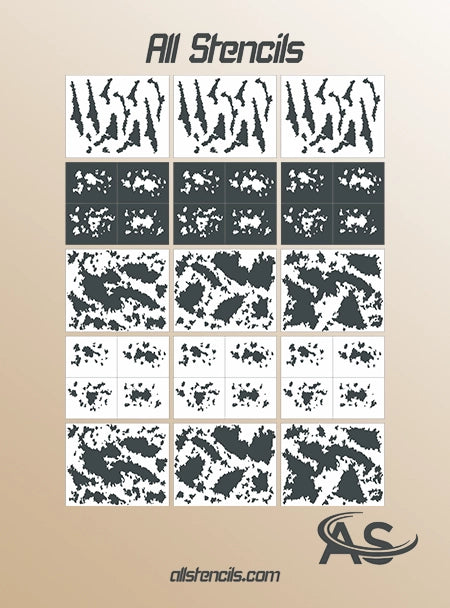 Camo Stencils Set Camouflage Kit BEREZKA – AllStencils